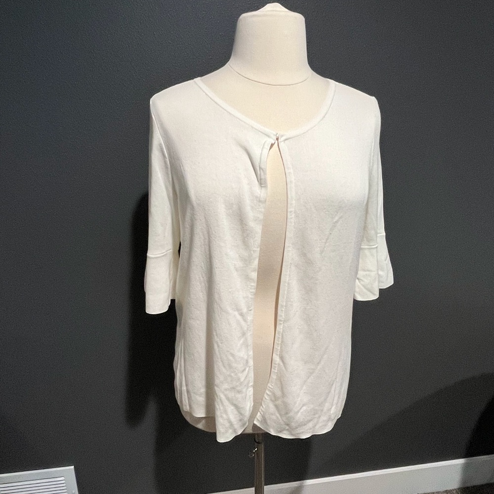 Talbots ivory cardigan, 1X